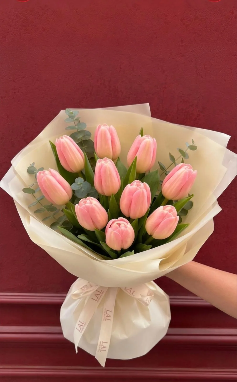 Zarafetin Simgesi Pembe Lale Buketi – 10'lu